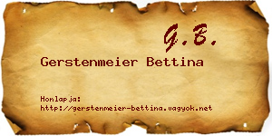 Gerstenmeier Bettina névjegykártya